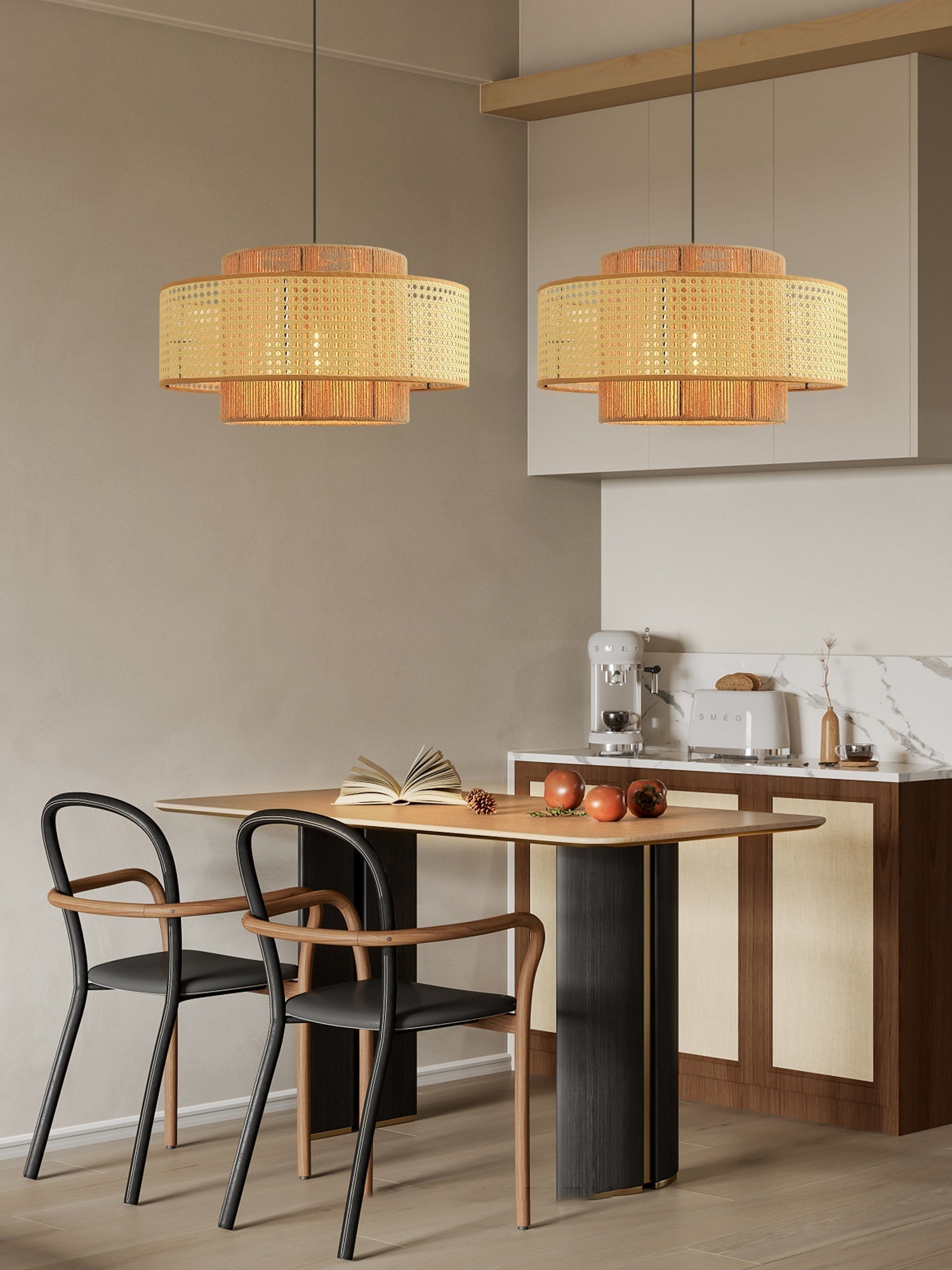 Ulshayra – Suspension en rotin concentrique