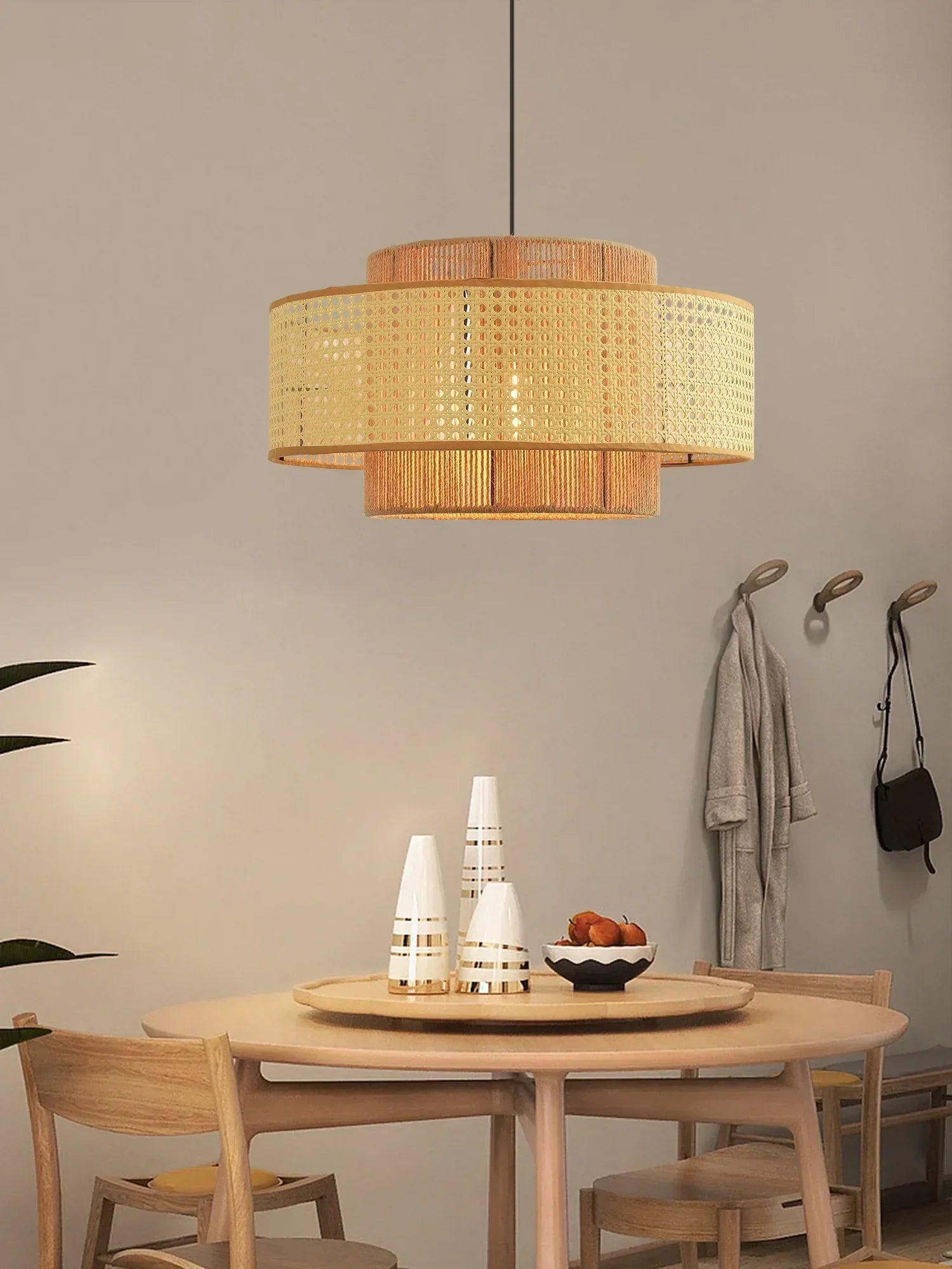 Ulshayra – Suspension en rotin concentrique
