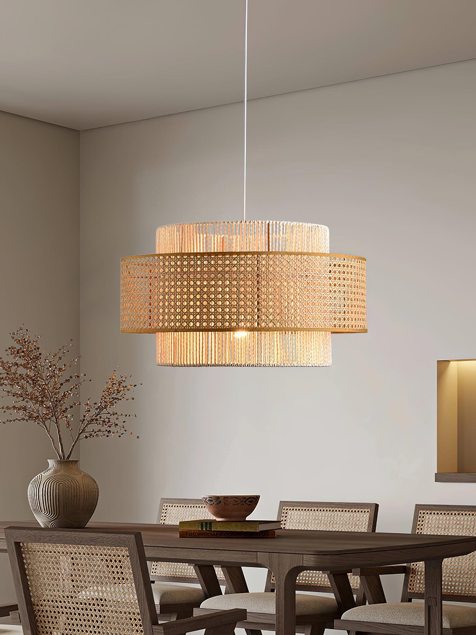 Ulshayra – Suspension en rotin concentrique