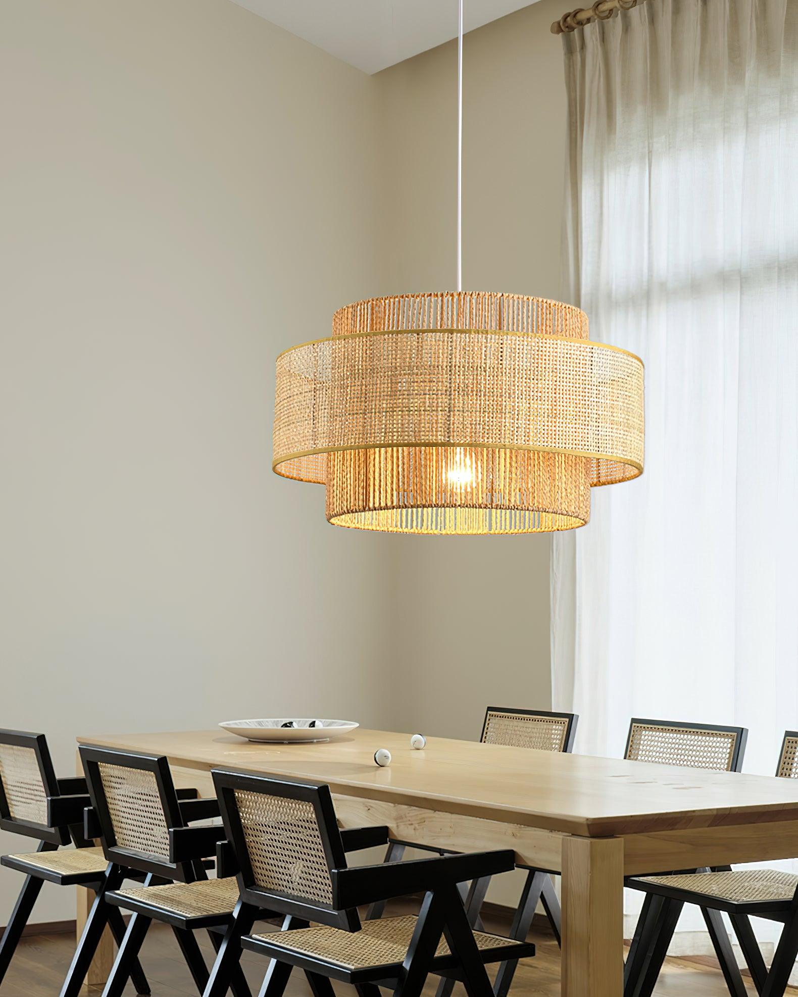 Ulshayra – Suspension en rotin concentrique
