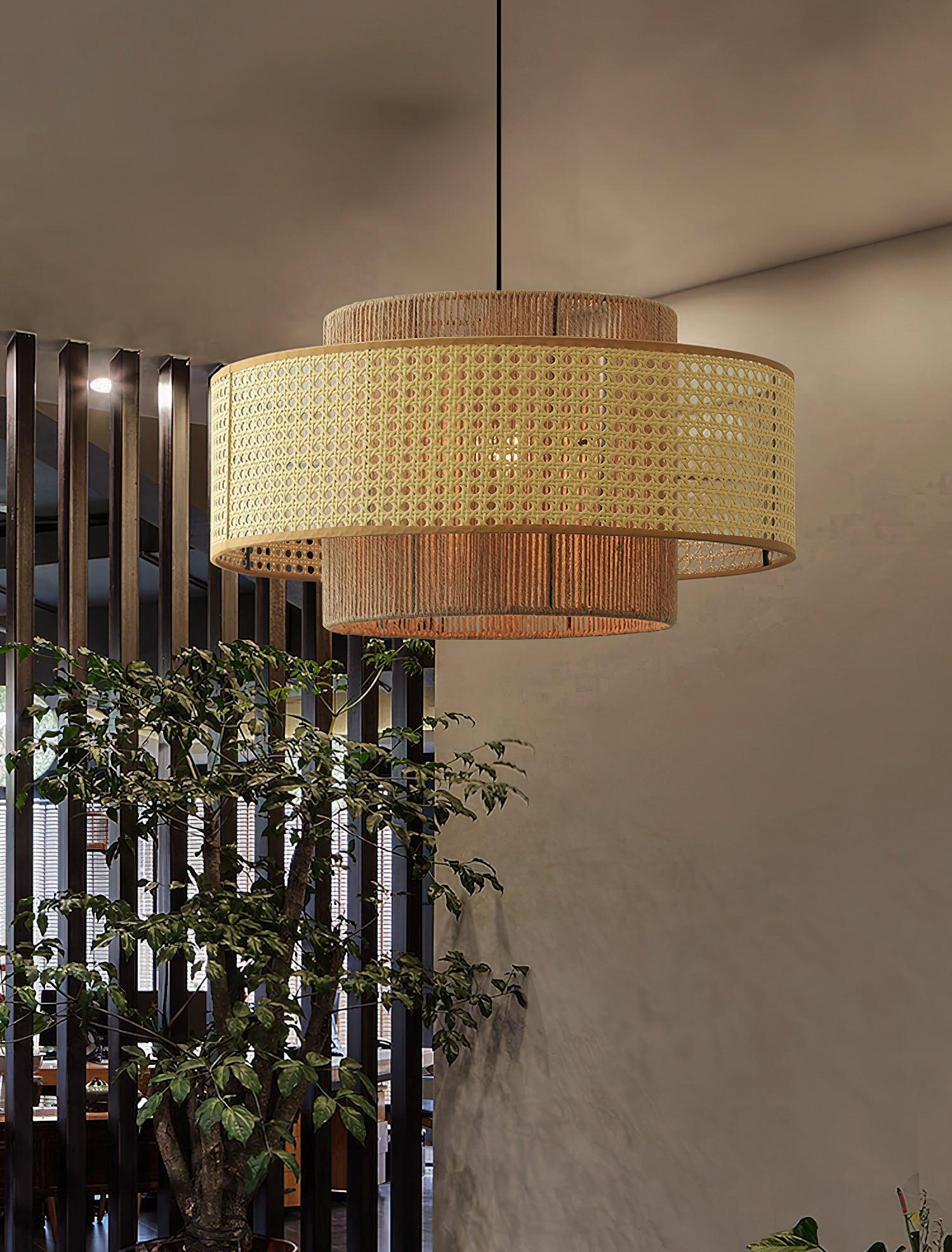 Ulshayra – Suspension en rotin concentrique