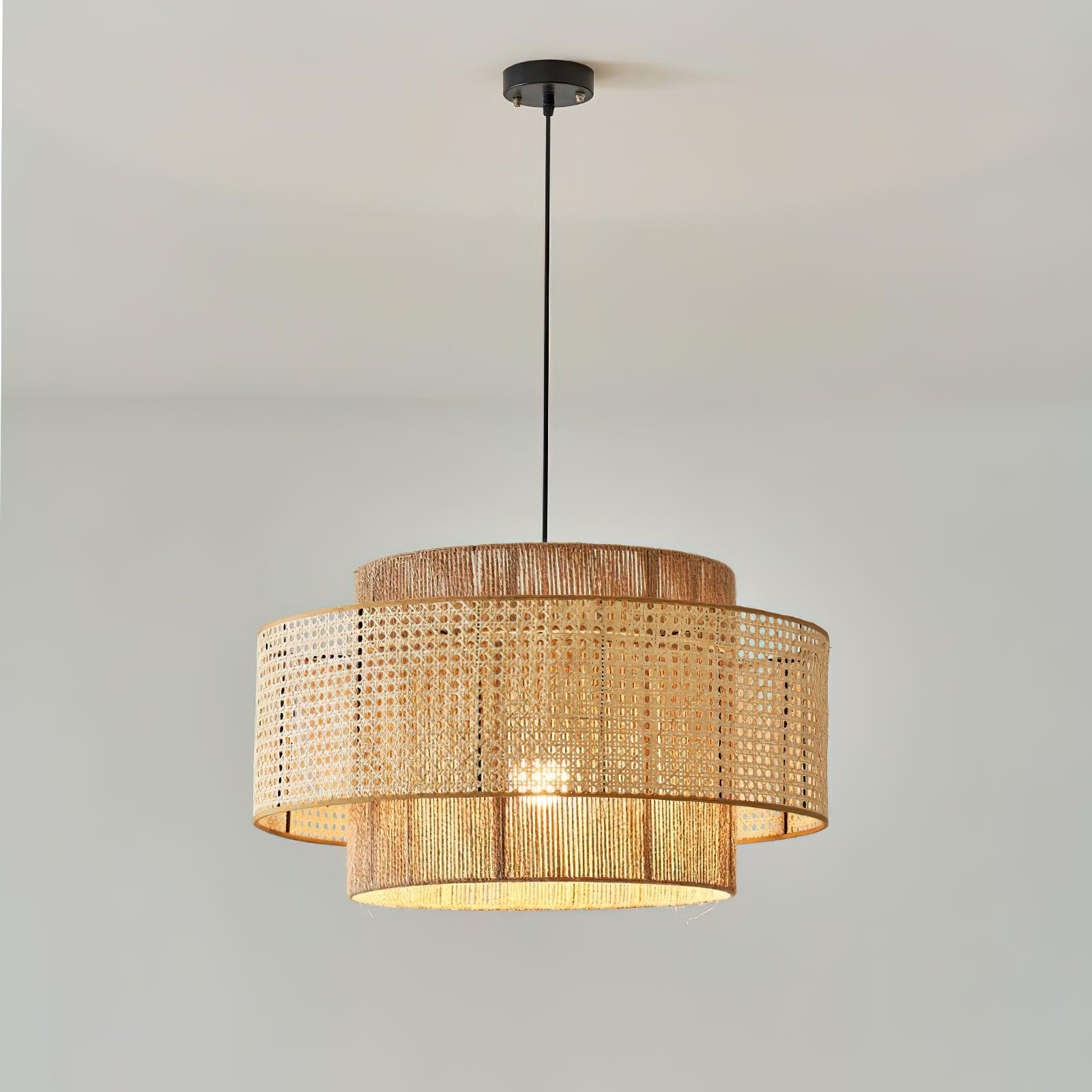 Ulshayra – Suspension en rotin concentrique