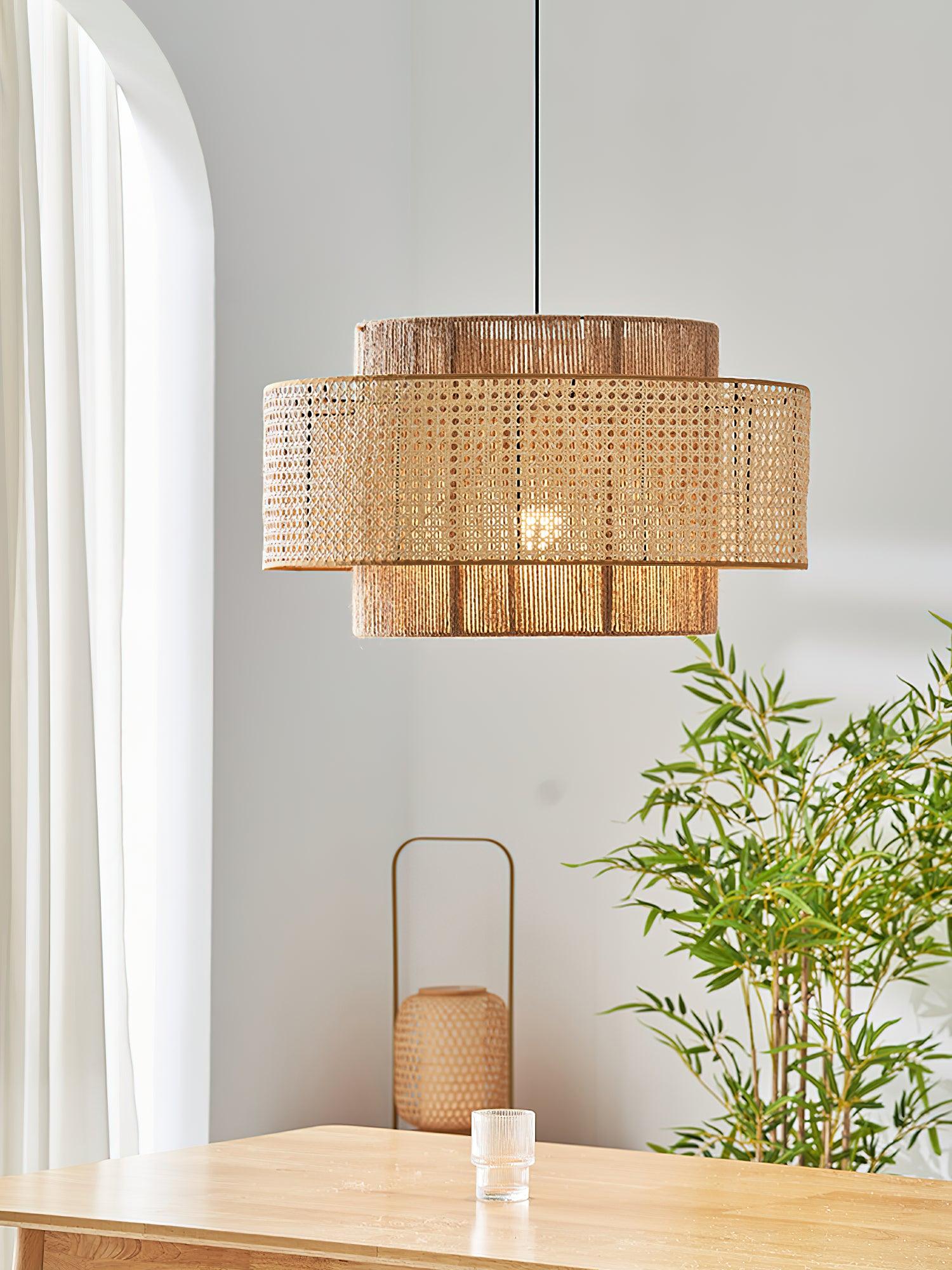 Ulshayra – Suspension en rotin concentrique