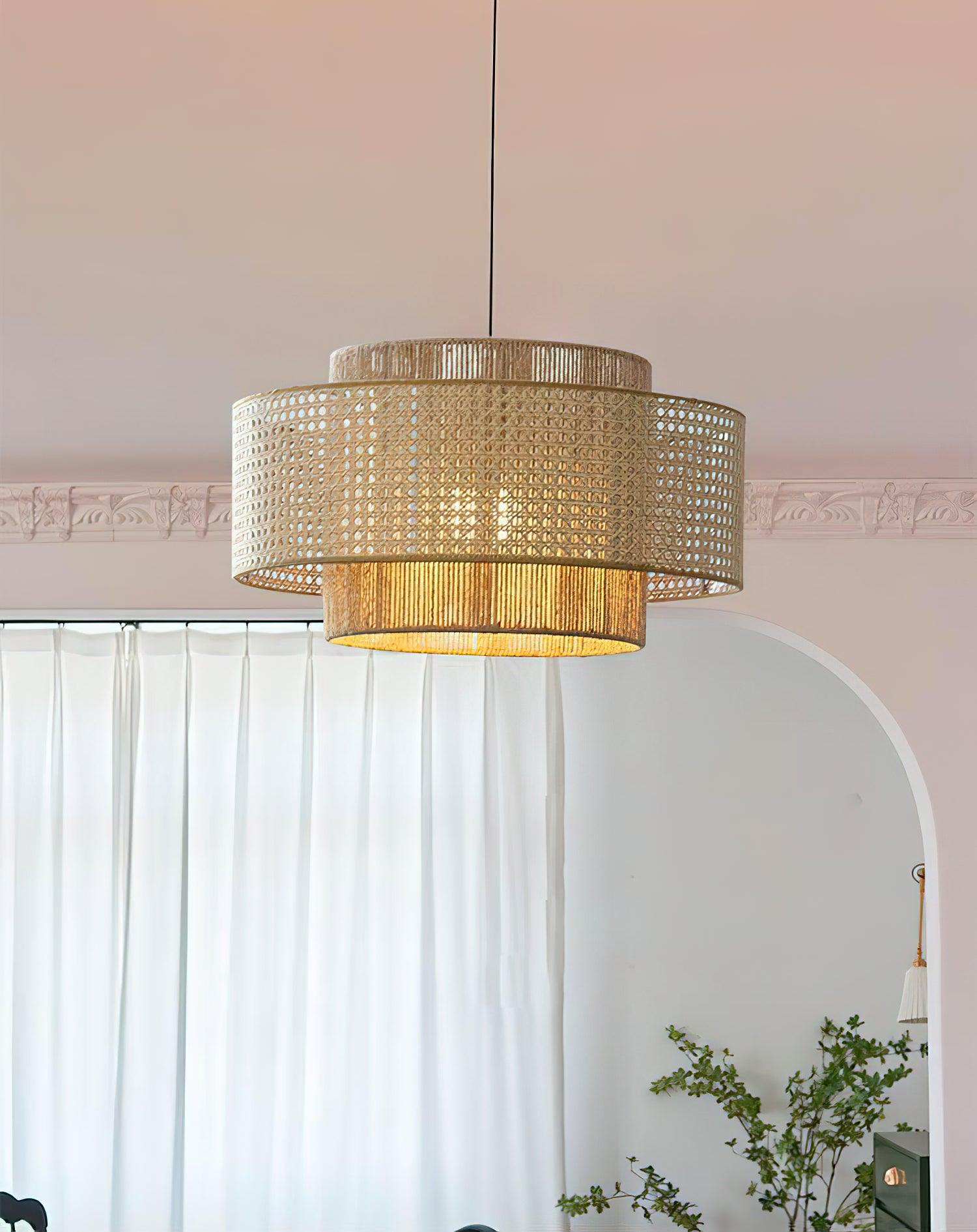 Ulshayra – Suspension en rotin concentrique