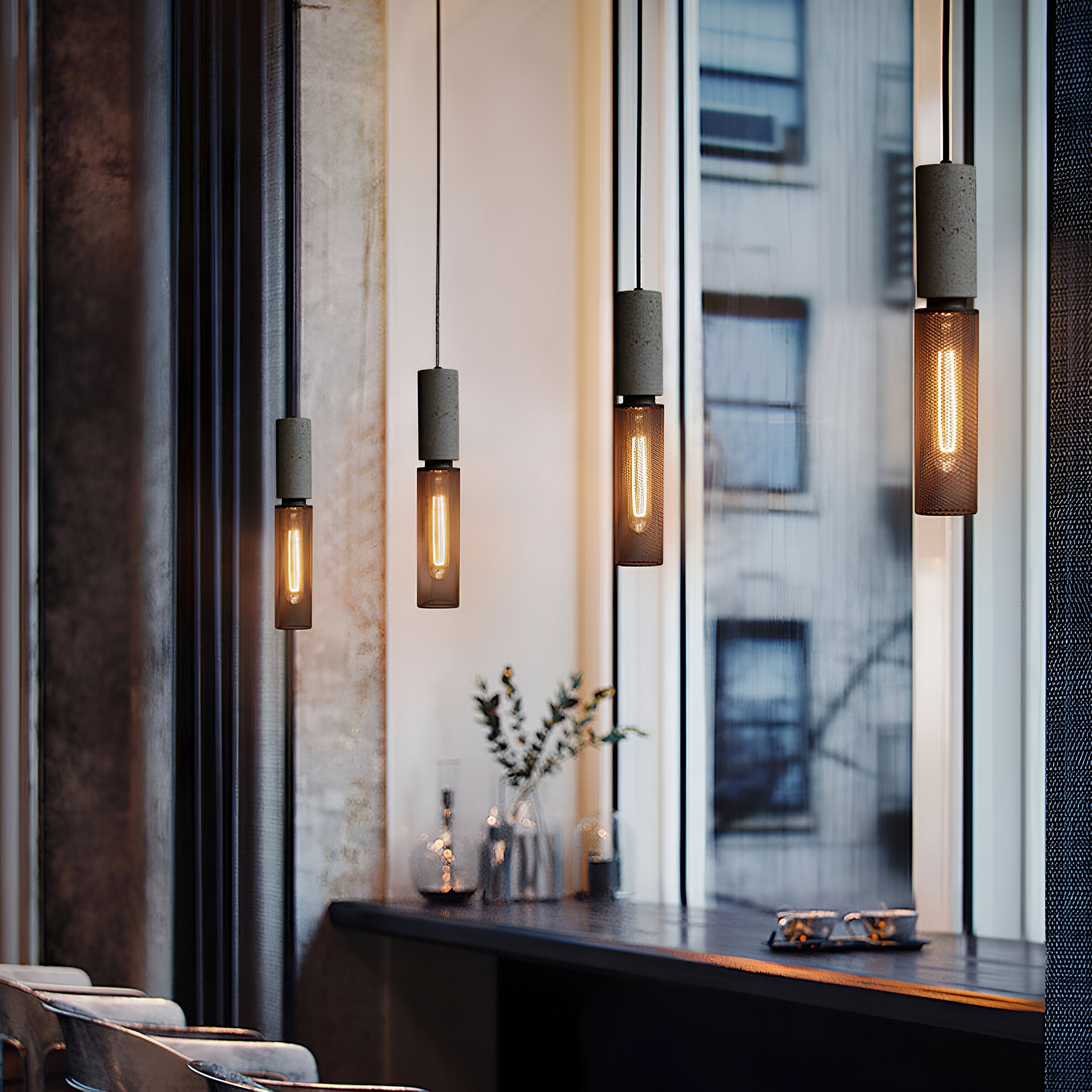 Bront – Lampada a sospensione in cemento stile nordico industriale