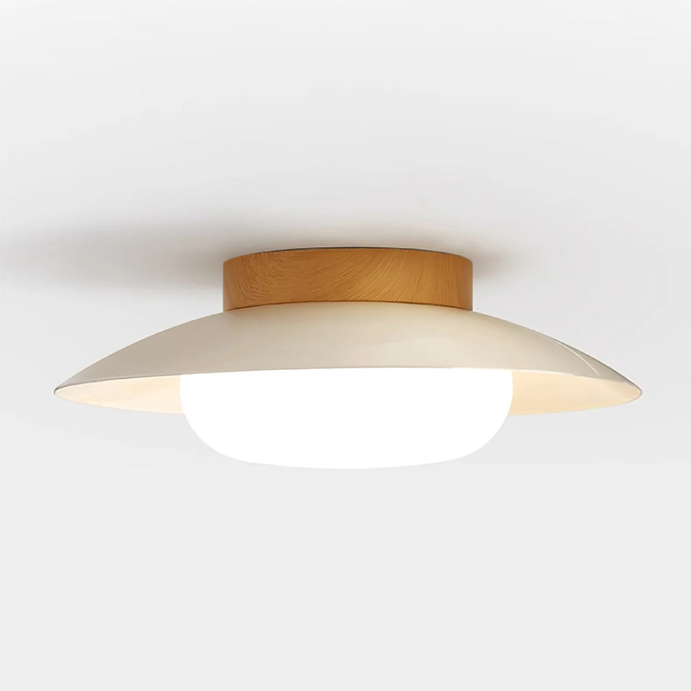 Veloura - Cream White Round Ceiling Light