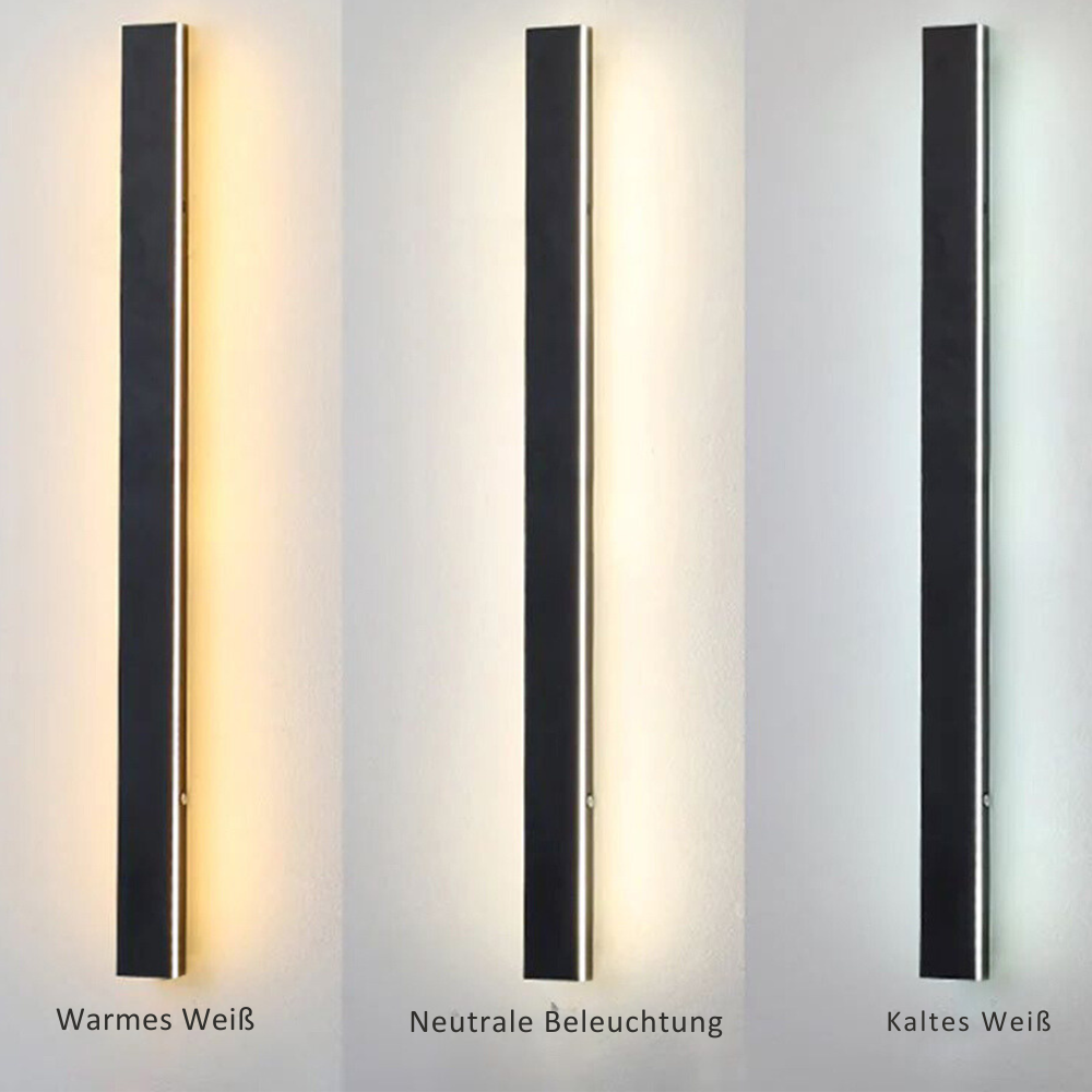 Arviona – Minimalistisk vandtæt LED udendørs væglampe sort