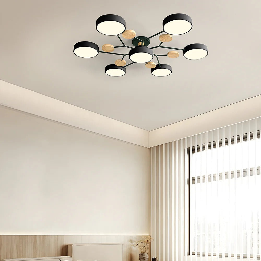 Rovan – Lampada da Soffitto LED Rotonda in Ferro Contemporanea