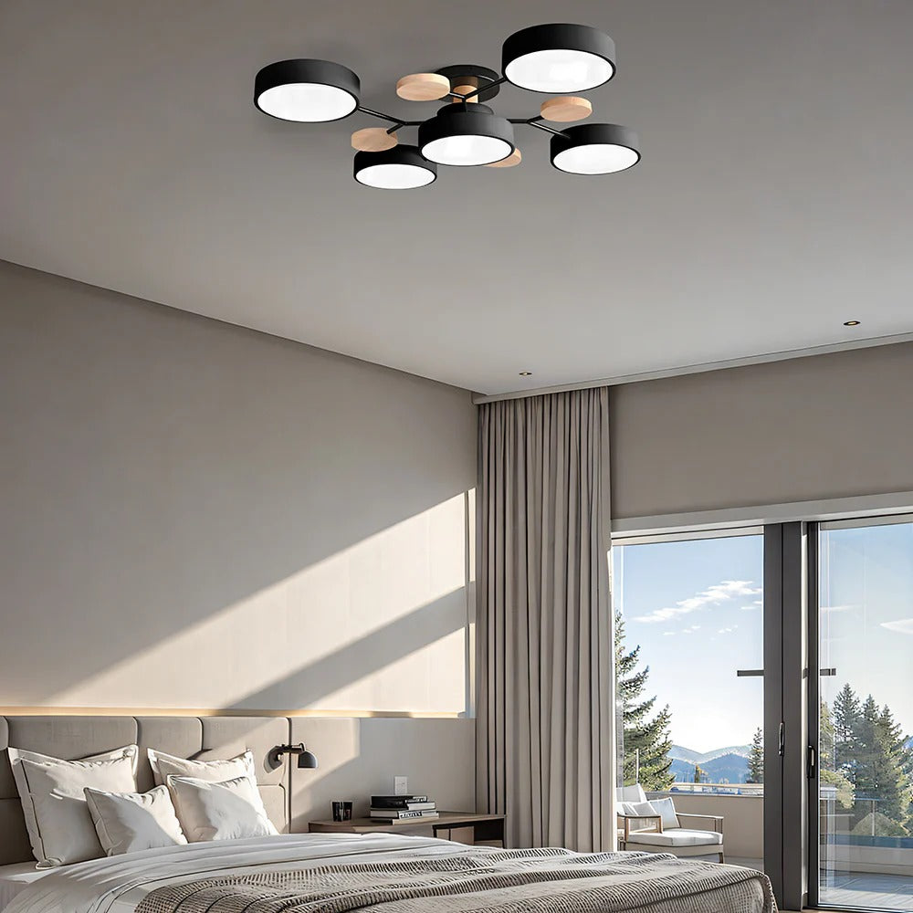Rovan – Lampada da Soffitto LED Rotonda in Ferro Contemporanea