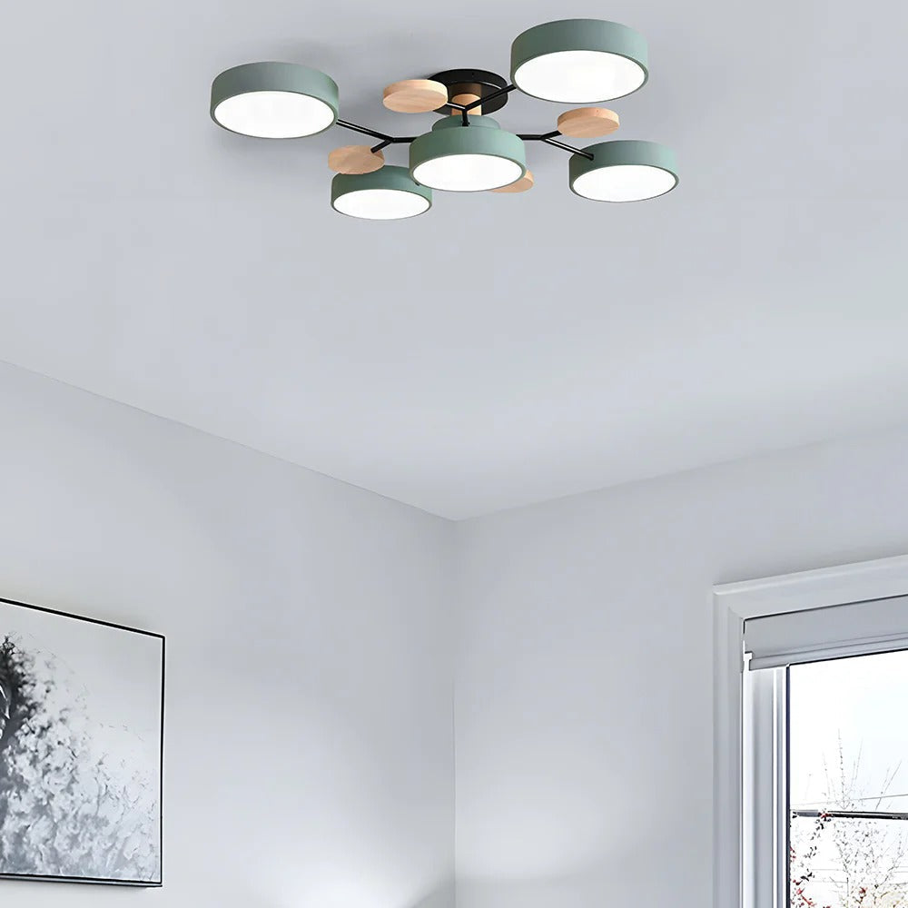 Rovan – Lampada da Soffitto LED Rotonda in Ferro Contemporanea