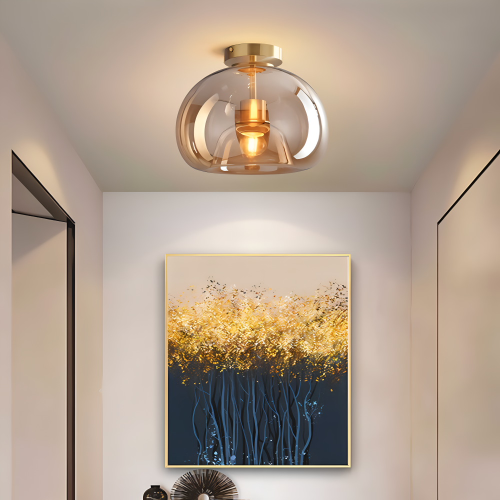 Lumosyn - Moderní LED skleněné stropní svítidlo černozlaté provedení