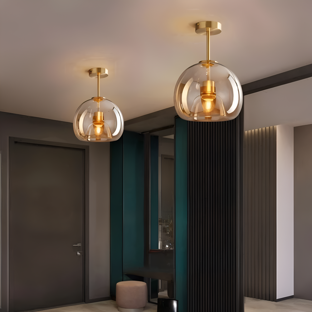 Lumosyn - Moderní LED skleněné stropní svítidlo černozlaté provedení