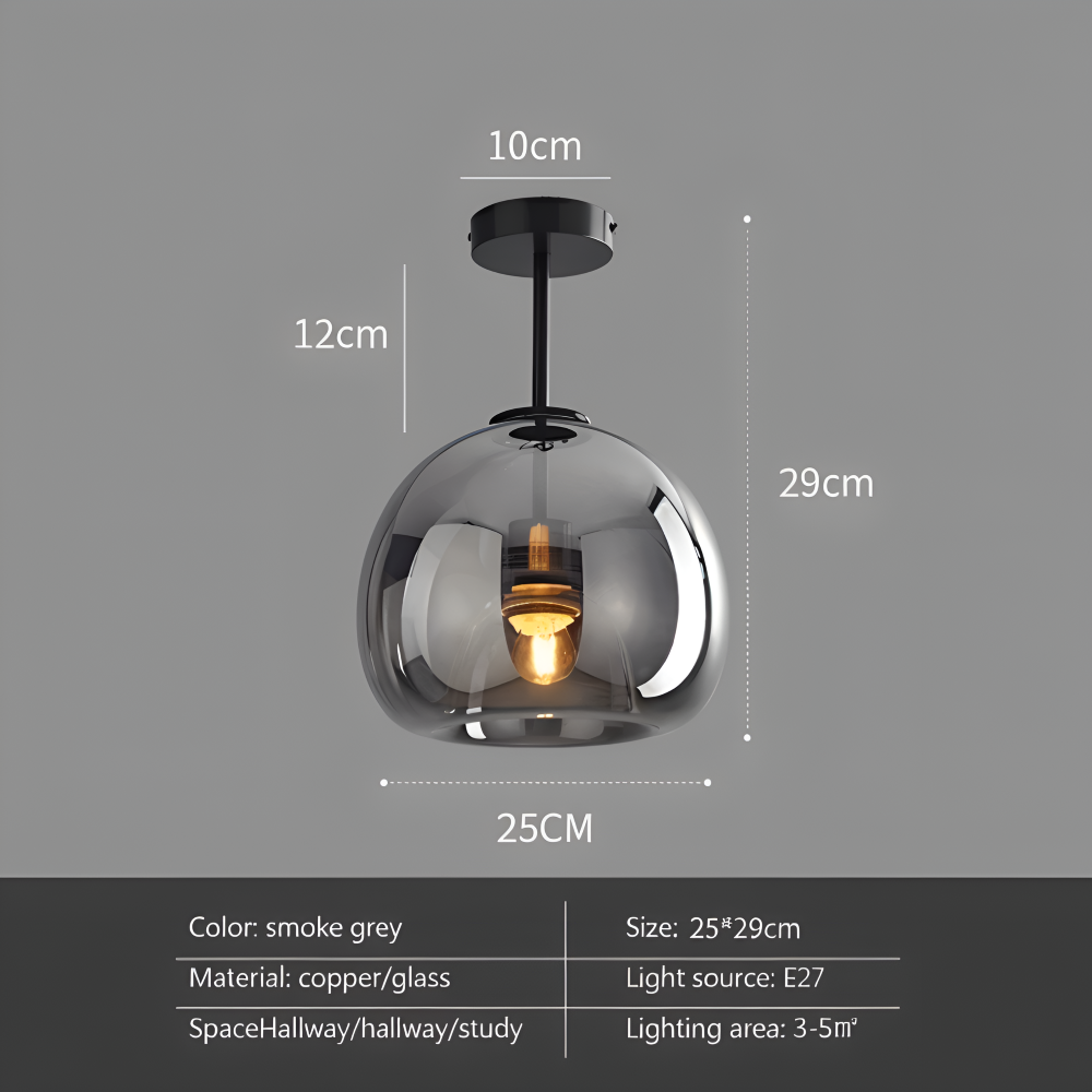 Lumosyn - Moderní LED skleněné stropní svítidlo černozlaté provedení