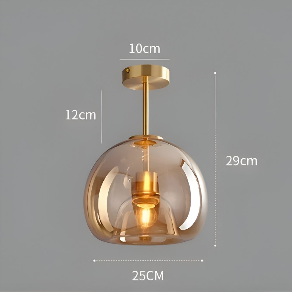 Lumosyn - Moderní LED skleněné stropní svítidlo černozlaté provedení