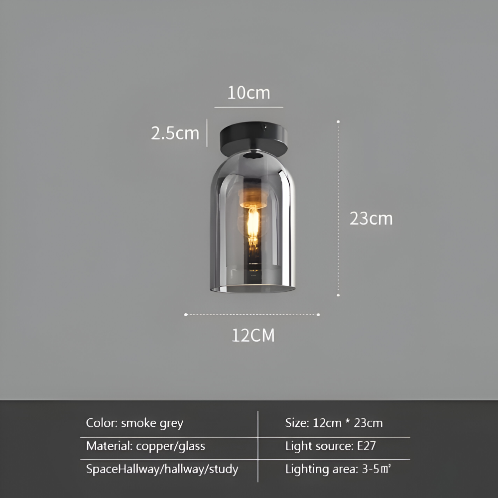 Lumosyn - Moderní LED skleněné stropní svítidlo černozlaté provedení