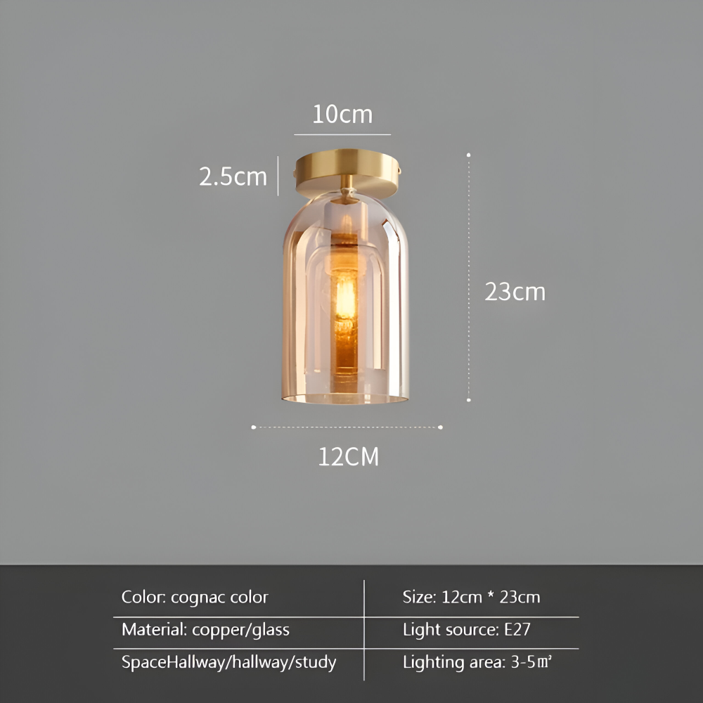 Lumosyn - Moderní LED skleněné stropní svítidlo černozlaté provedení