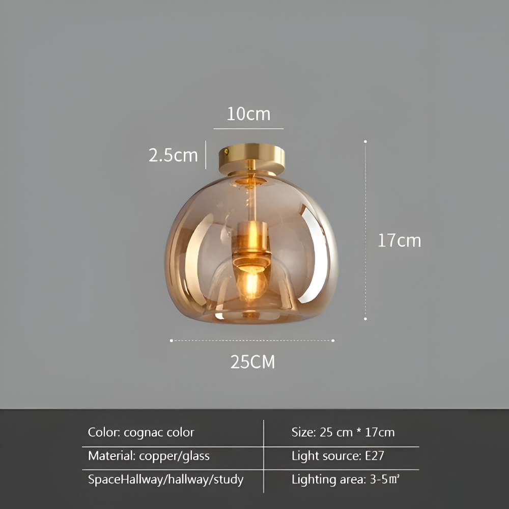 Lumosyn - Moderní LED skleněné stropní svítidlo černozlaté provedení