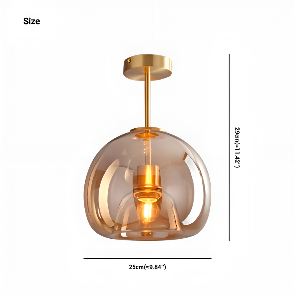 Lumosyn - Moderní LED skleněné stropní svítidlo černozlaté provedení
