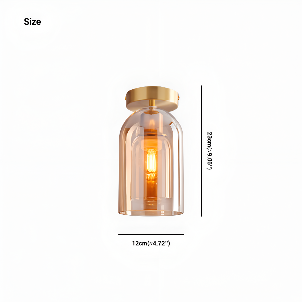 Lumosyn - Moderní LED skleněné stropní svítidlo černozlaté provedení
