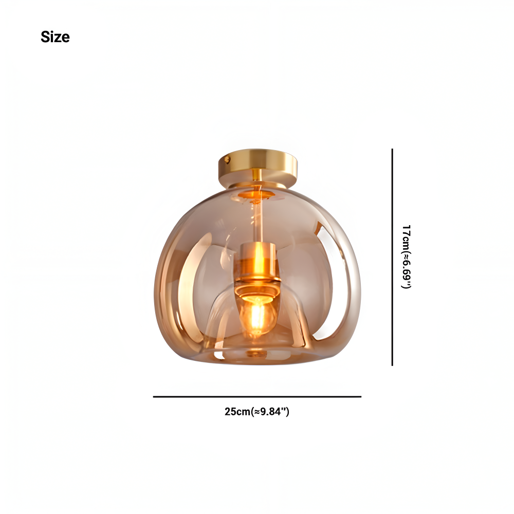 Lumosyn - Moderní LED skleněné stropní svítidlo černozlaté provedení