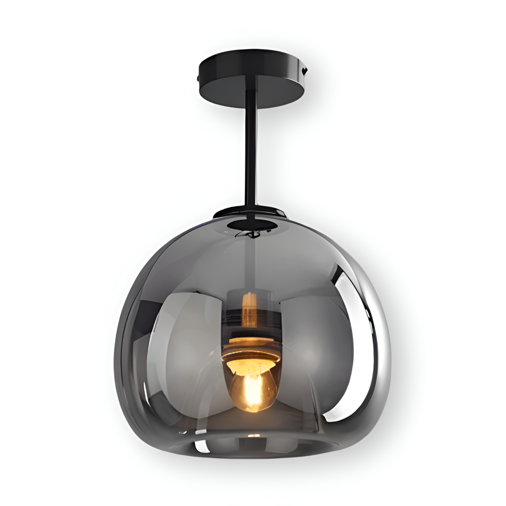 Lumosyn - Lampada da soffitto moderna in vetro LED finitura nero oro
