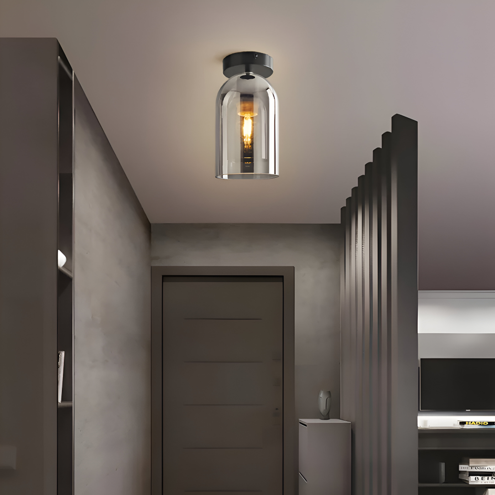 Lumosyn - Moderní LED skleněné stropní svítidlo černozlaté provedení