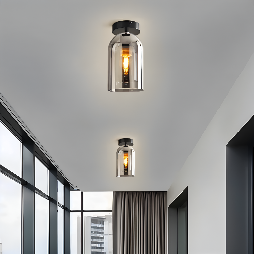 Lumosyn - Moderní LED skleněné stropní svítidlo černozlaté provedení