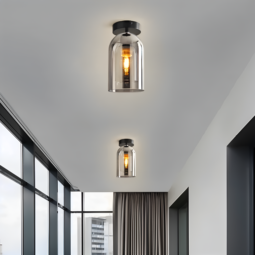 Lumosyn - Moderní LED skleněné stropní svítidlo černozlaté provedení