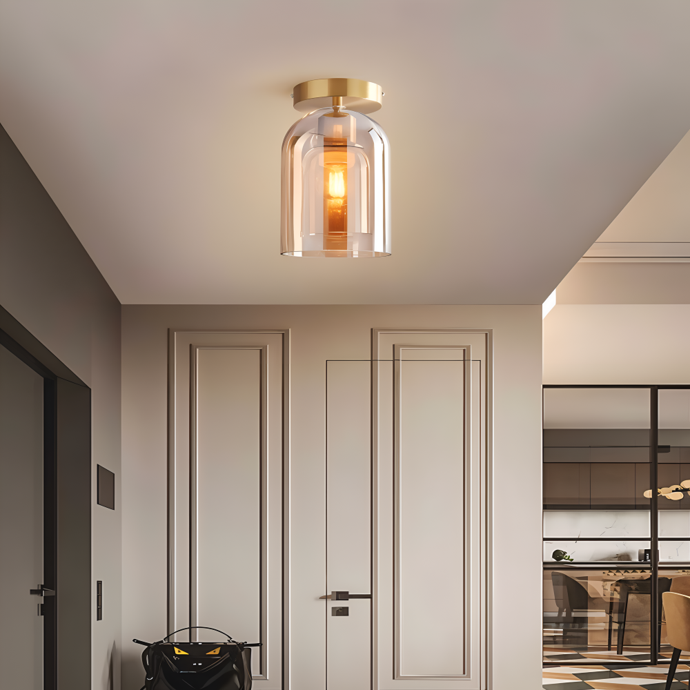 Lumosyn - Moderní LED skleněné stropní svítidlo černozlaté provedení