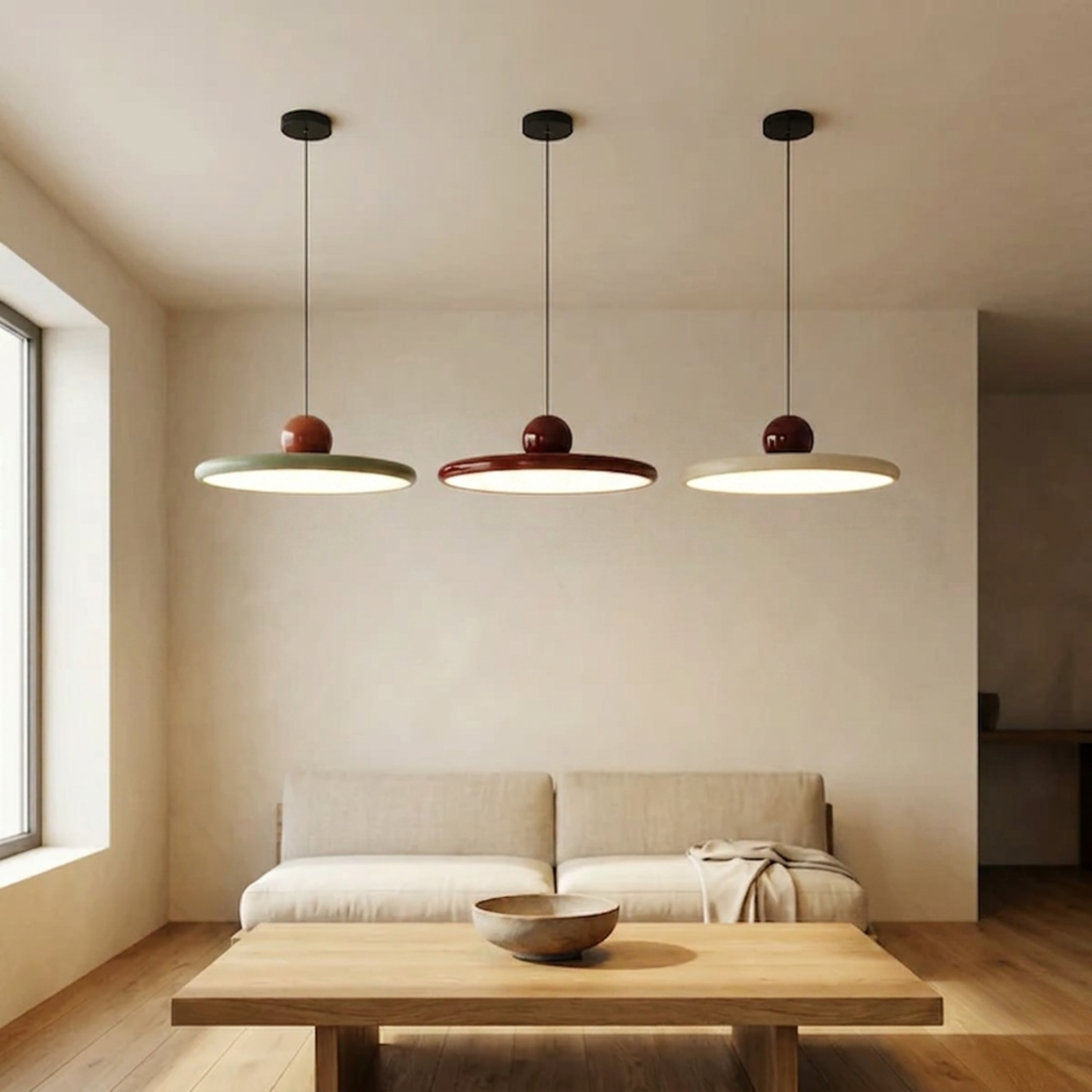 Clarion – závěsné skleněné svítidlo Bauhaus