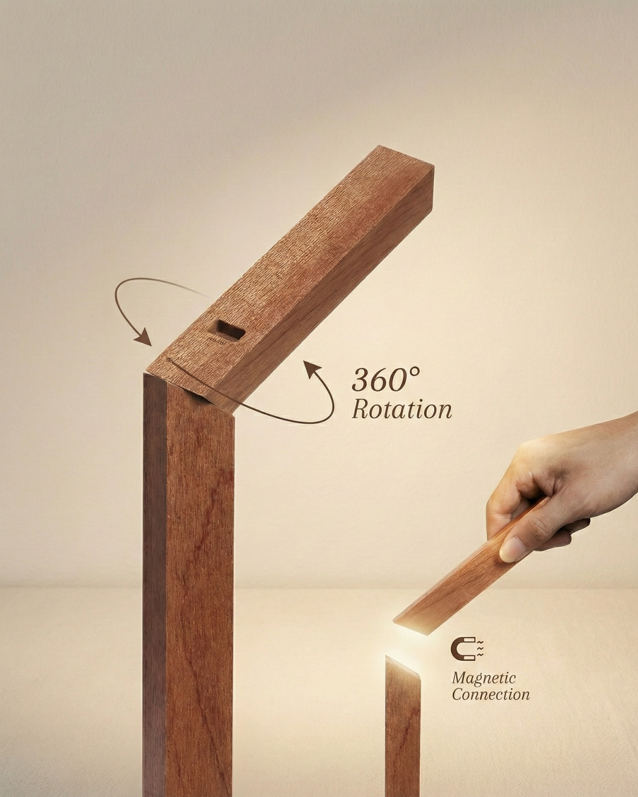 Woodi – Lampe de table sans fil