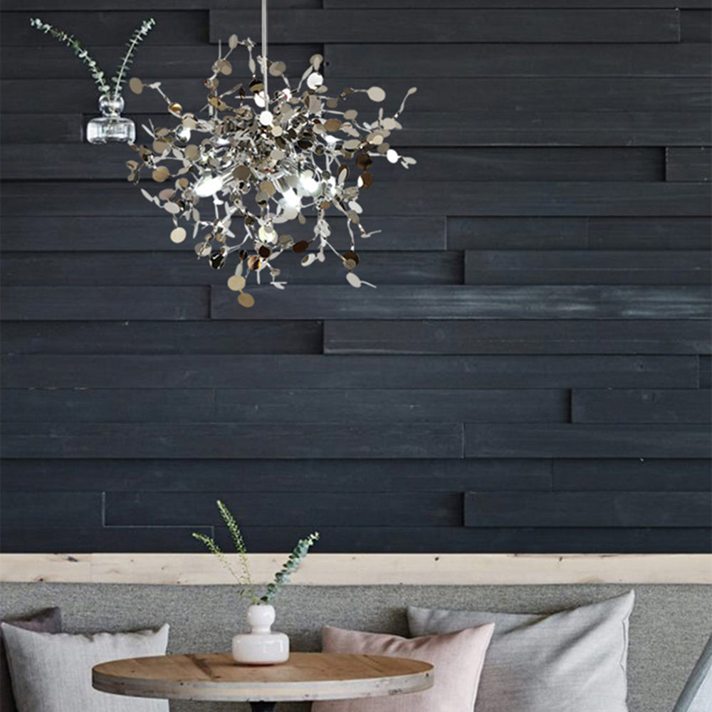 Durelia – Lustre LED moderne avec accents dorés et argentés