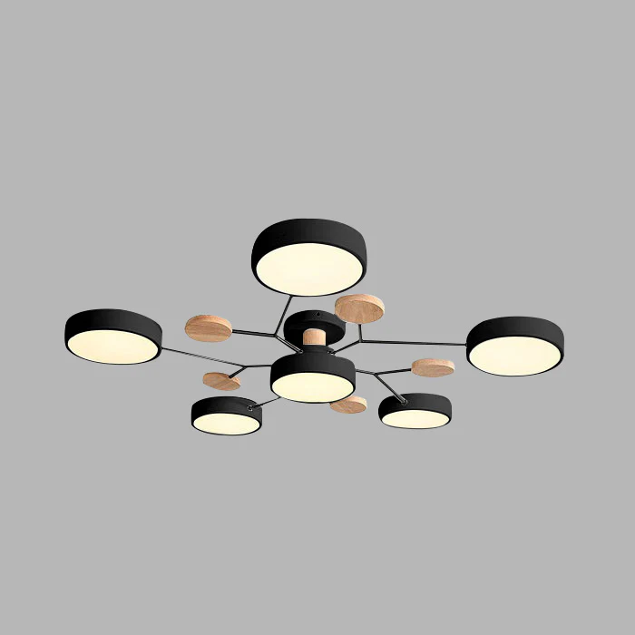 Rovan – Lampada da Soffitto LED Rotonda in Ferro Contemporanea