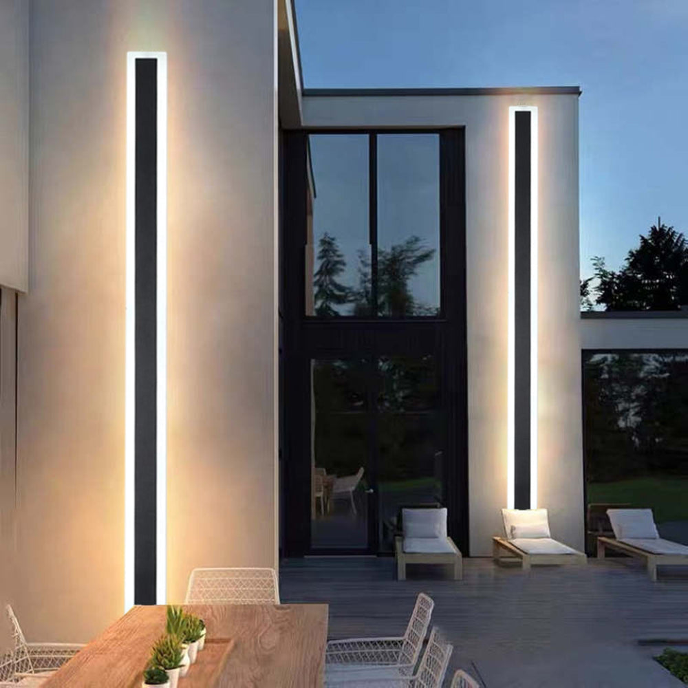 Ameran – Applique murale extérieure LED moderne en métal noir pour jardin et balcon