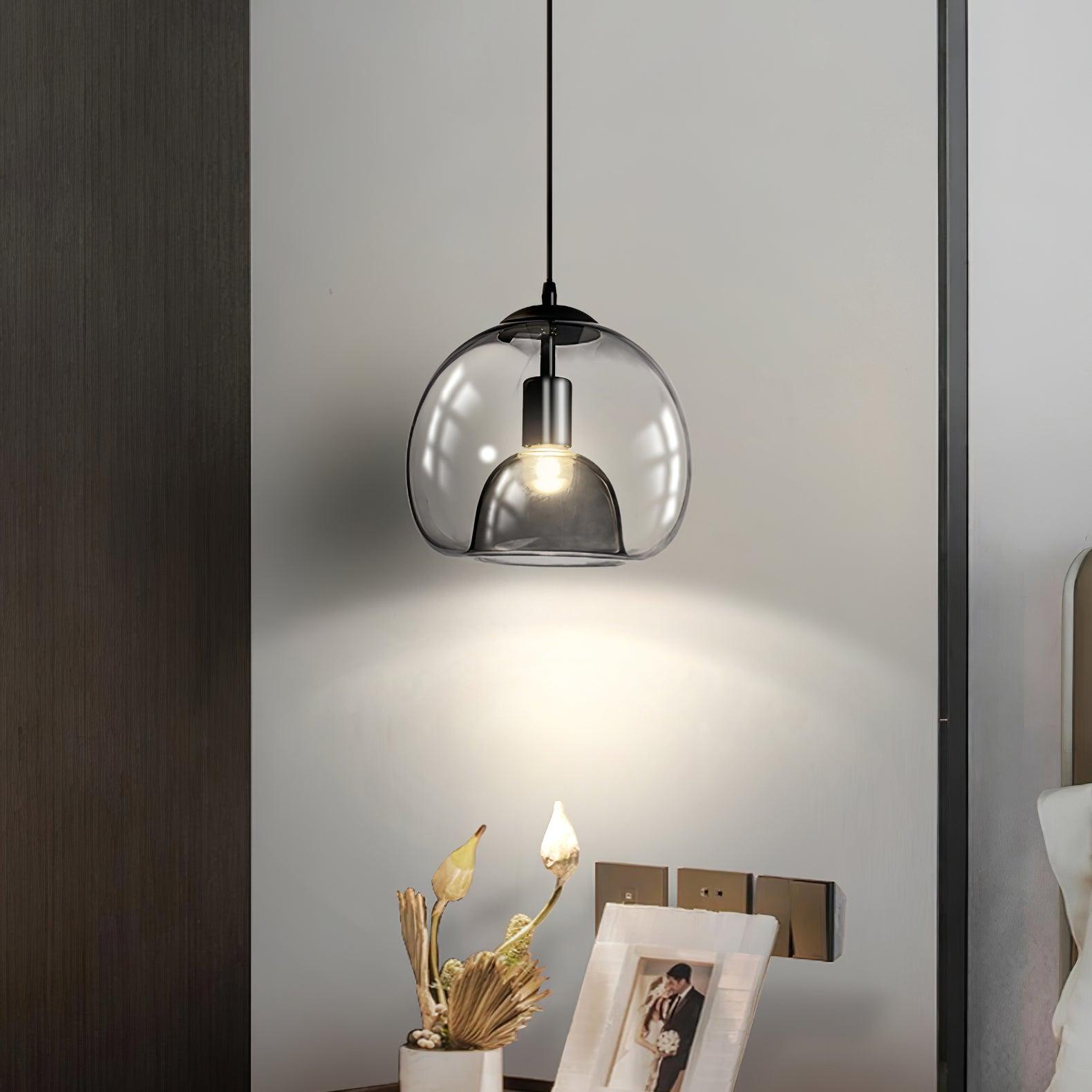 Zelirra - Suspension en verre perle nordique