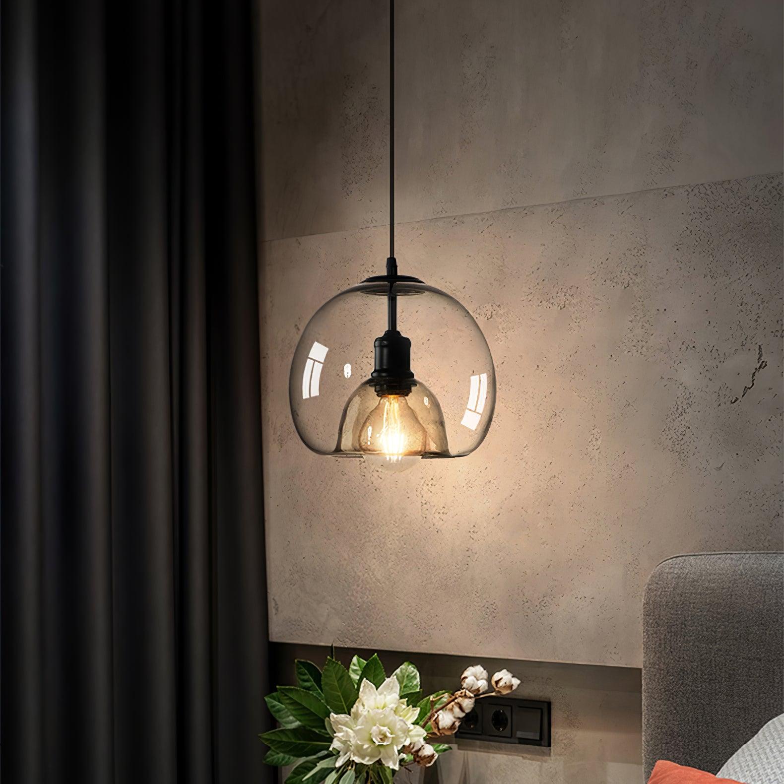 Zelirra - Suspension en verre perle nordique