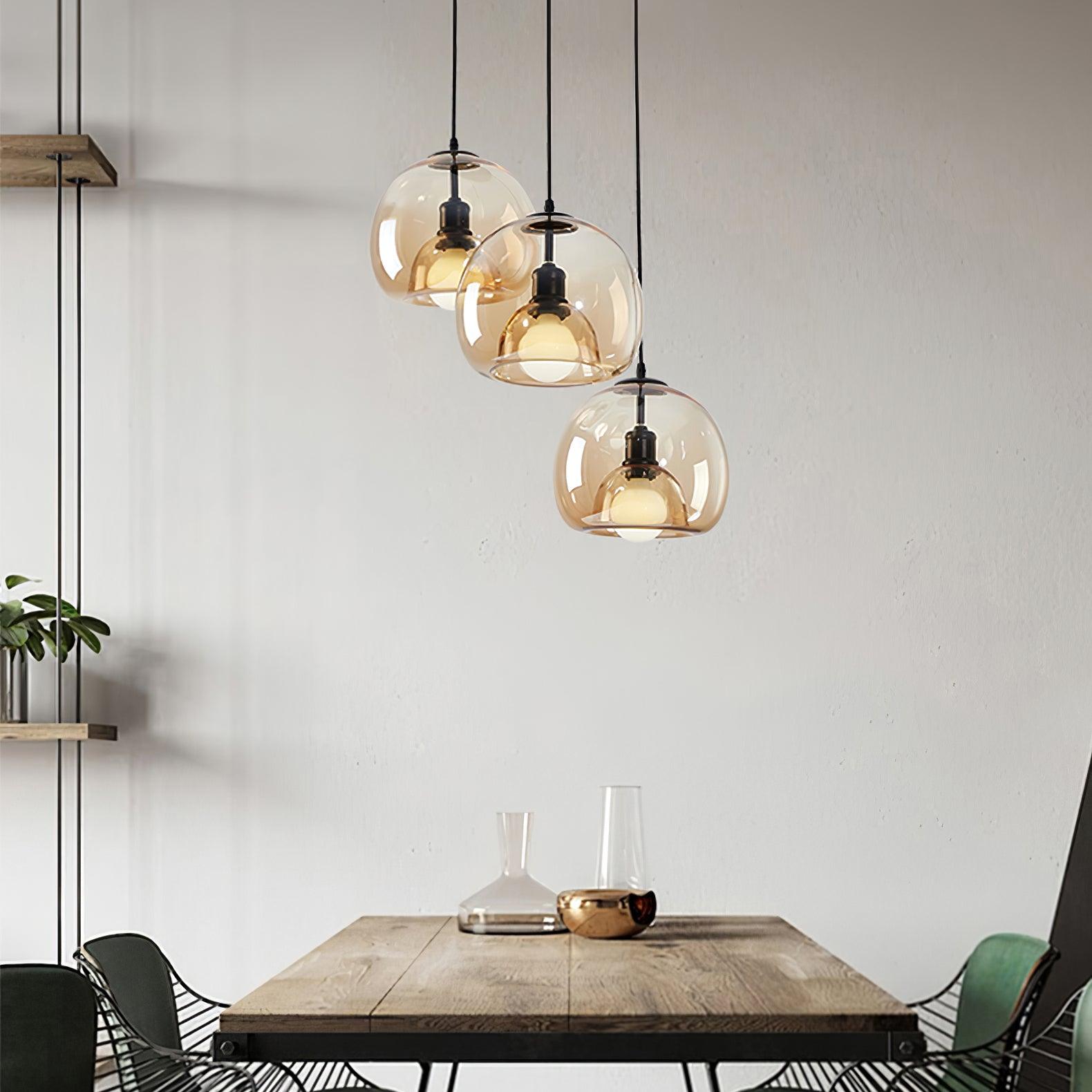 Zelirra - Suspension en verre perle nordique