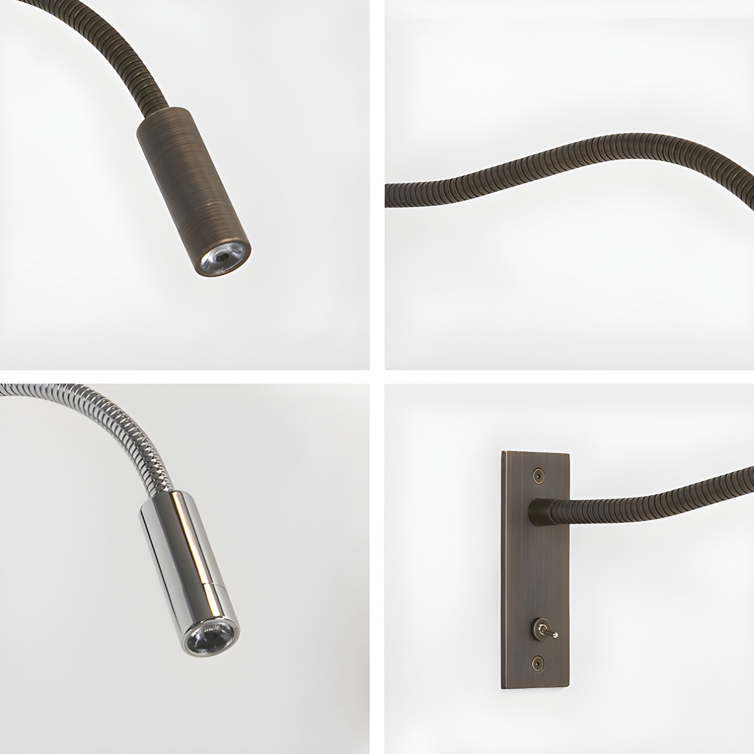 Gonna - Adjustable Gooseneck Metal Wall Lamp Cylindrical Head