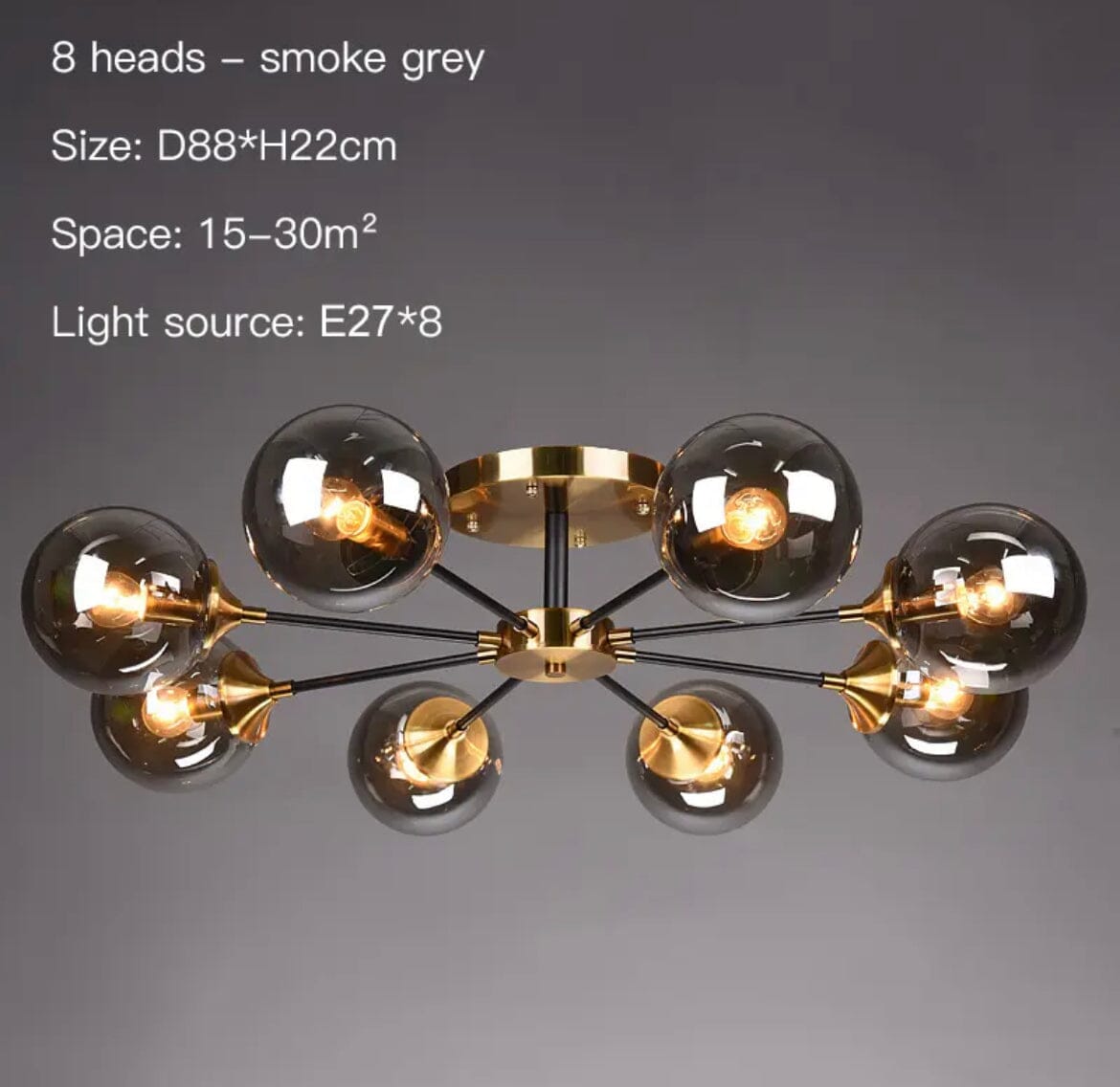 Jadivelle – Jade Glass Globe Modern Chandelier