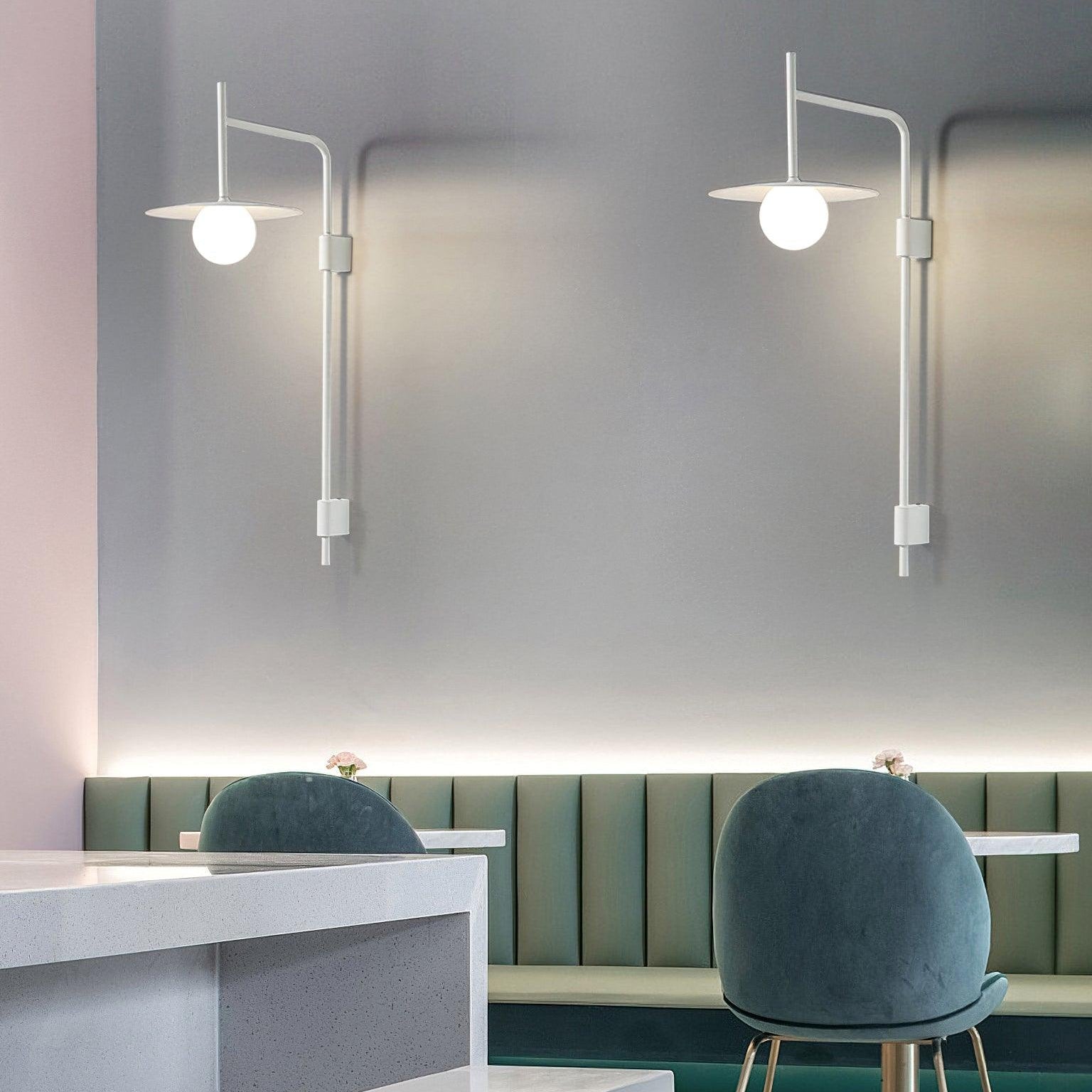 Ayunari – Lampada da parete in metallo minimalista con vetro smerigliato stile Japandi