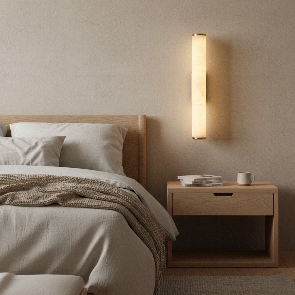 Callistara – Spanish Marble Copper Modern Minimalist Wall Lamp