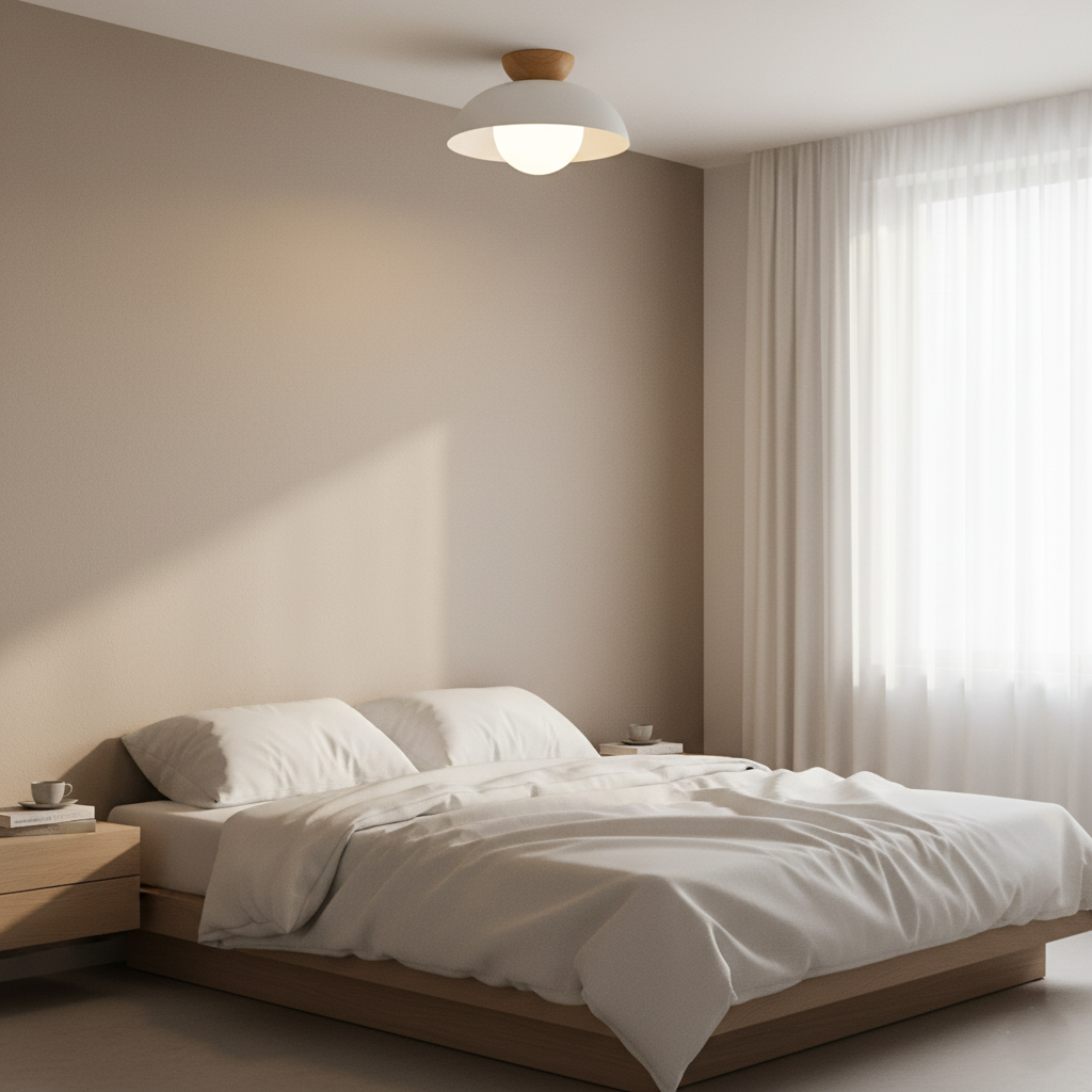 Ecovara – Lampada da soffitto con paralume in ferro dallo stile nordico minimalista