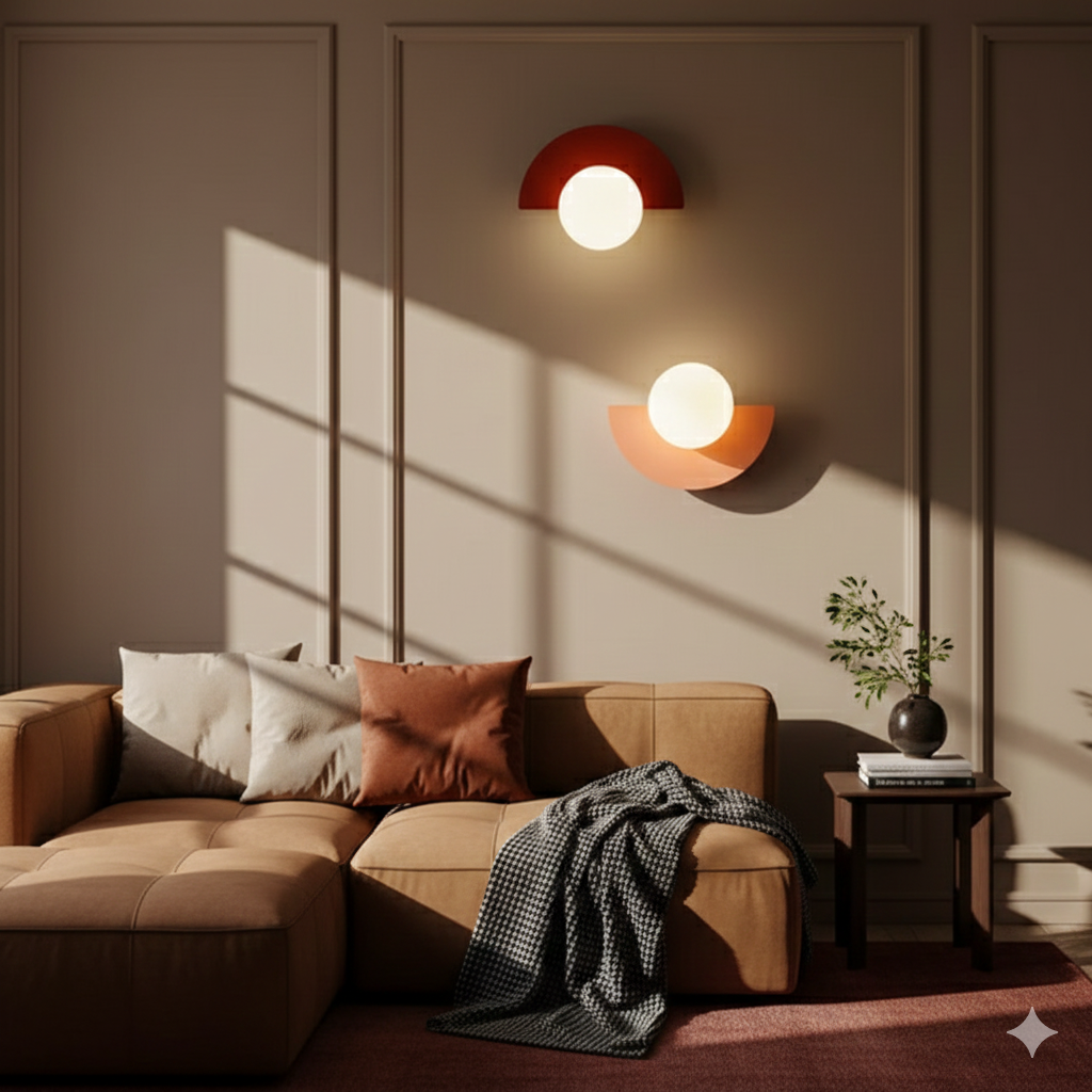 Doniar – Applique da parete a globo in vetro moderno minimalista con LED, 1 luce