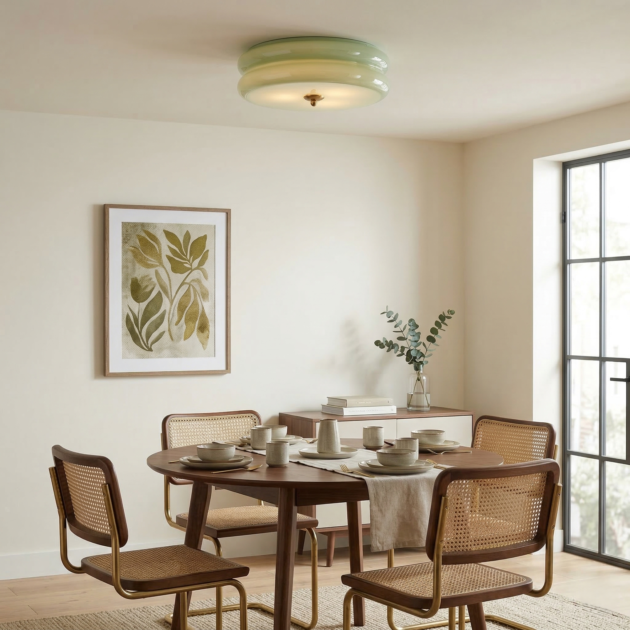 Celmora - Art Deco Vintage Glass Ceiling Light