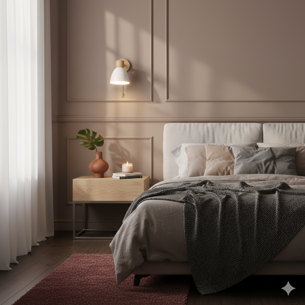 Nelvira – Minimalist Wooden Cone LED Wall Light