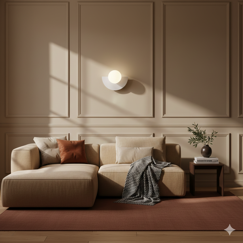 Doniar – Applique da parete a globo in vetro moderno minimalista con LED, 1 luce