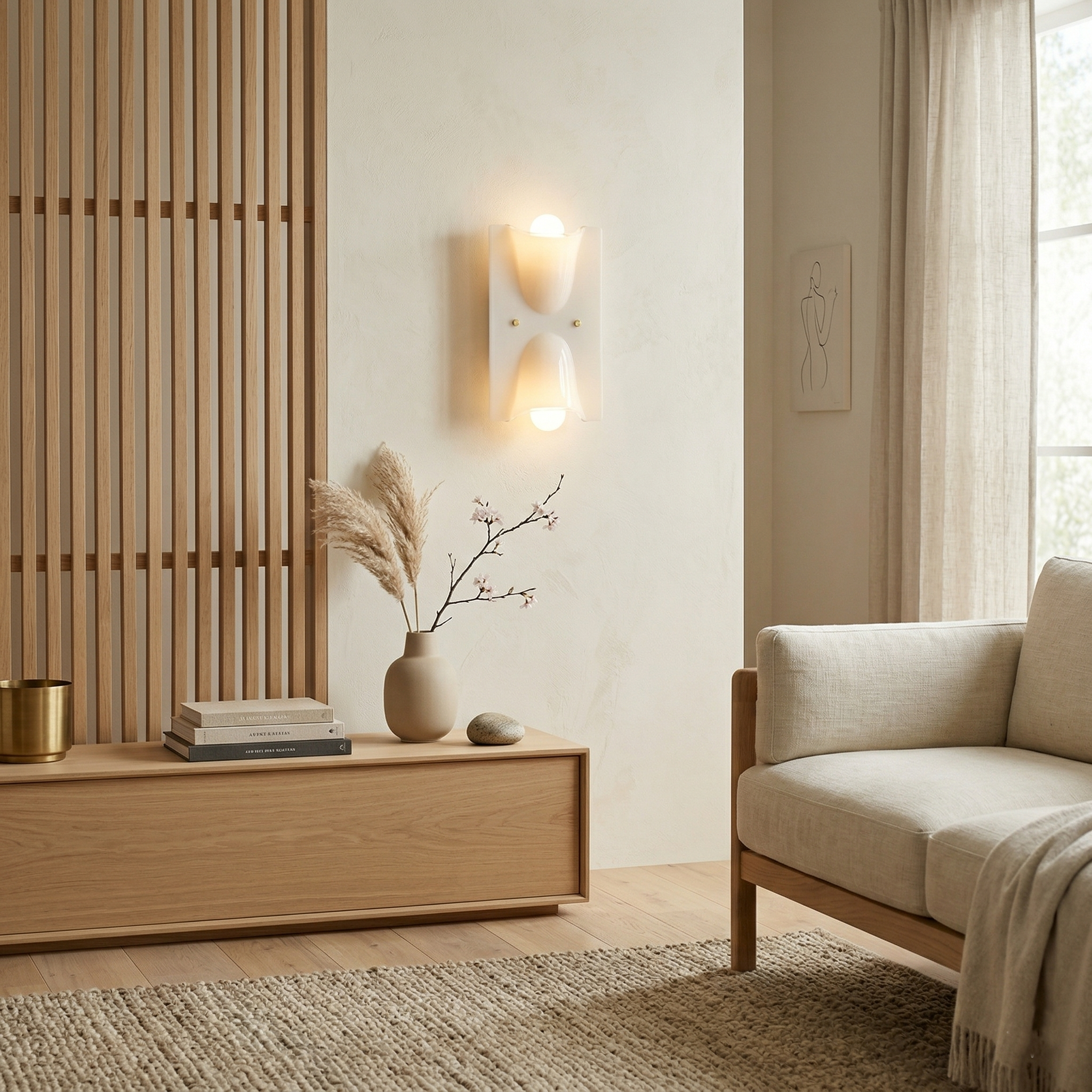 Fiora – északi modern üveg fali lámpa