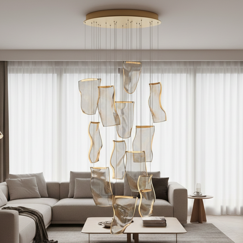 Sylora - Lustre Cascade de Cristal