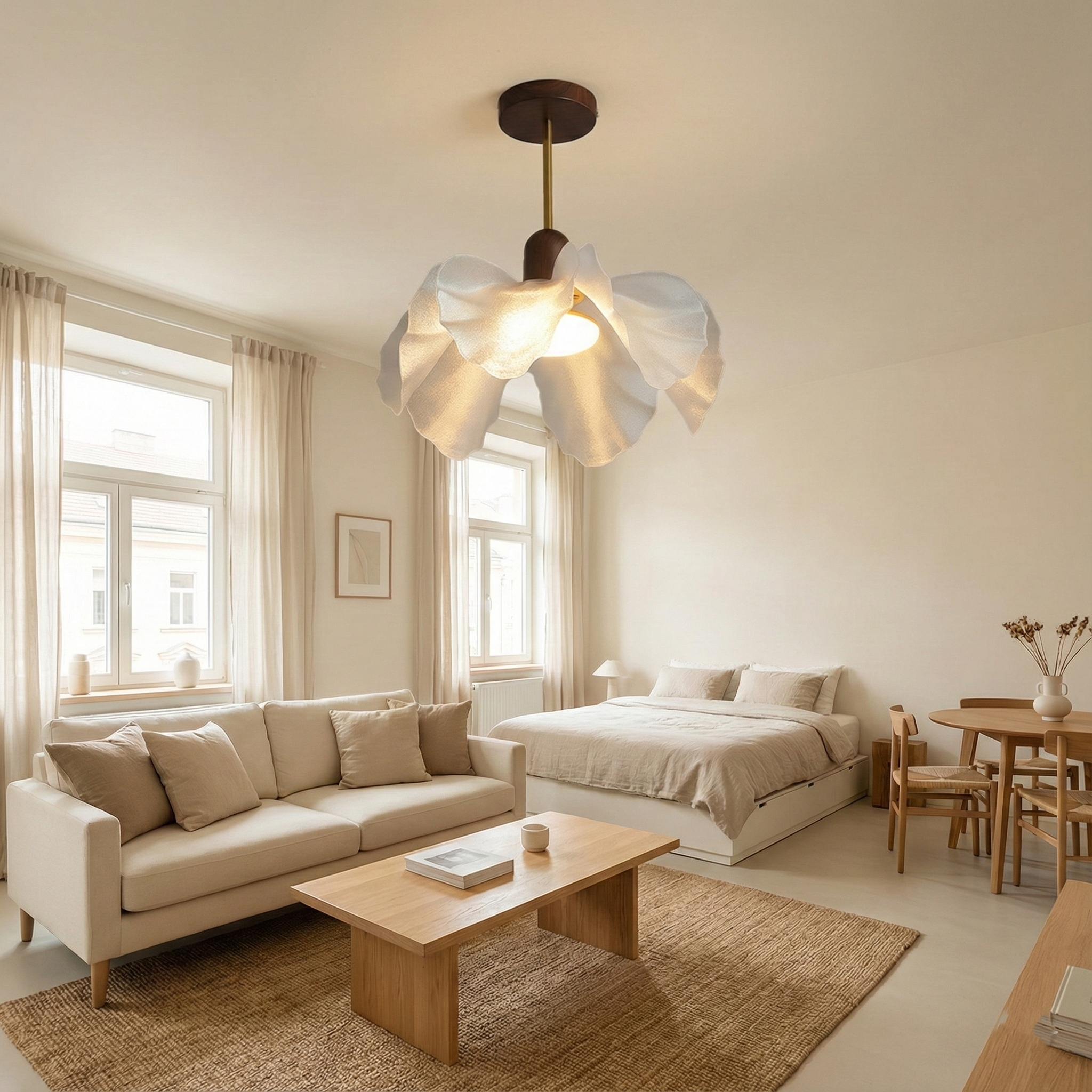 Petalune – Francia régi stílusú akril mennyezeti lámpa