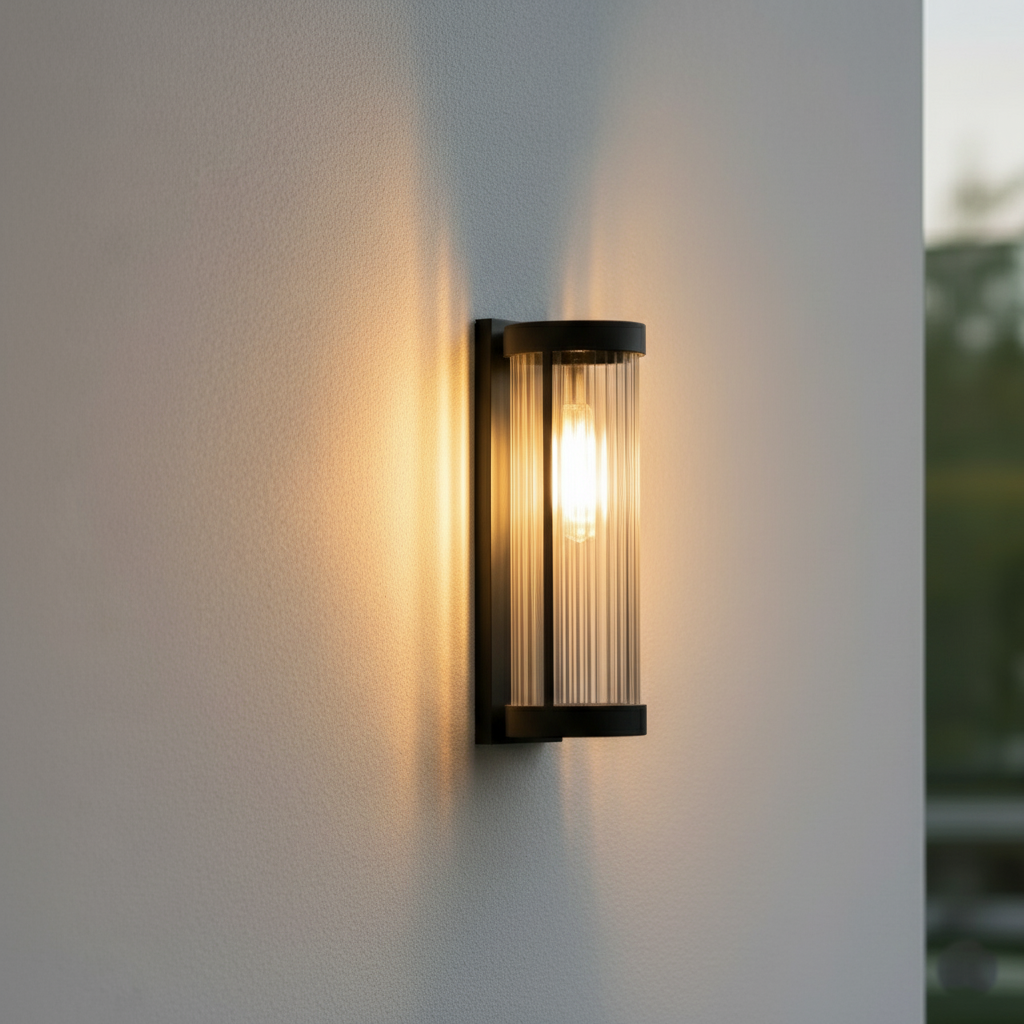 Solvane - Moderne cylindrisk metal- og glasudendørs solcelle IP65 vandtæt lys